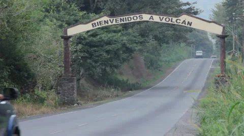 Welcome to Volcan Panama  Stock Footage 59319028