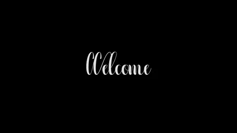 Welcome White Color Cursive Calligraphy Grunge Dissolve Transition Vidéo 142723981