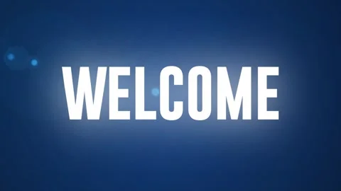 Welcome white glowing text motion graphics animation Video stock 294680777