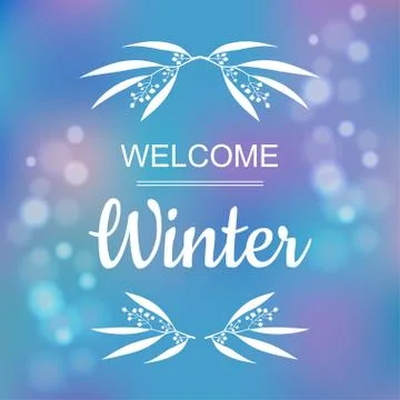 Welcome winter card design Stock Illustration