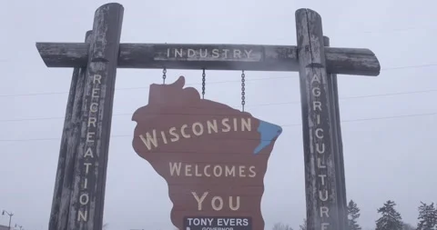 Welcome To Wisconsin (Winter) Stock Footage 150394890