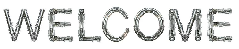 Welcome, word concept technically Stock Illustration