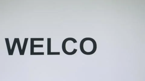 Welcome word typing on white computer screen animation for website introduc.. Stock Footage 337680955
