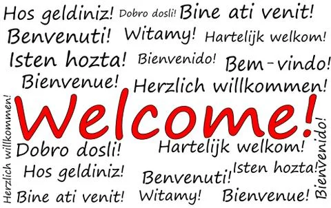 Welcome Wordcloud Stock Illustration