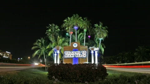 WelcomeToMiamiSplitShot 스톡 동영상 401308