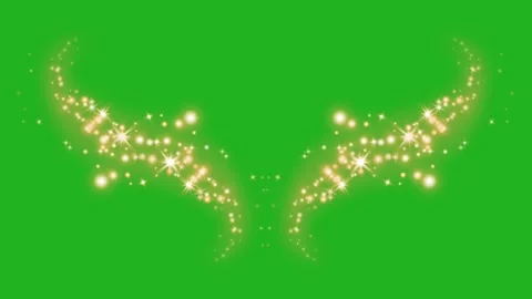 Welcoming effect of magic sparkles on green screen background Stock Footage 252062156