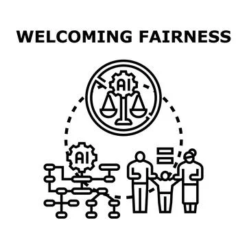 Welcoming fairness with ethical artificial intelligence and human rights イラスト素材