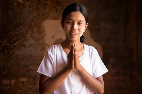 Welcoming gesture Stock Photos