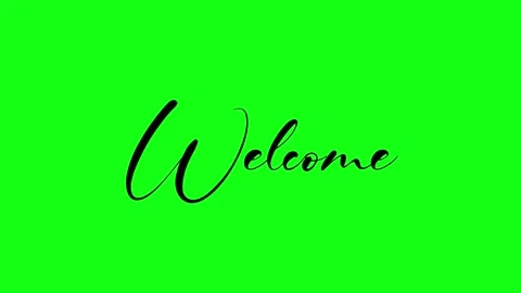 Welcoming Green Background with Script Text Stock Footage 310931292