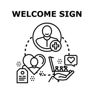 Welcoming new user offering support and benefits concept Stock Illustration