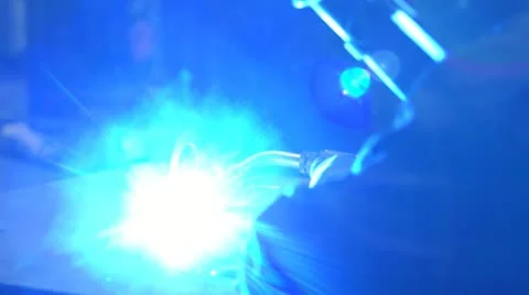 Weld with Blue Flare 動画素材 22153045