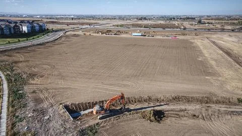 Weld County Colorado land development for new homes. Stock Photos