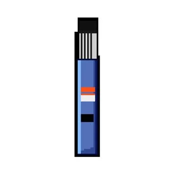 Weld electrodes welding pixel art vector illustration Stock Illustration