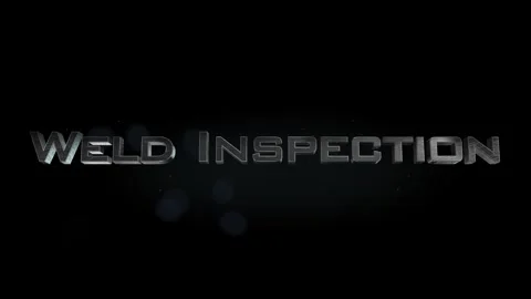 Weld Inspection title metal text on black alpha channel background Stock Footage 295904412