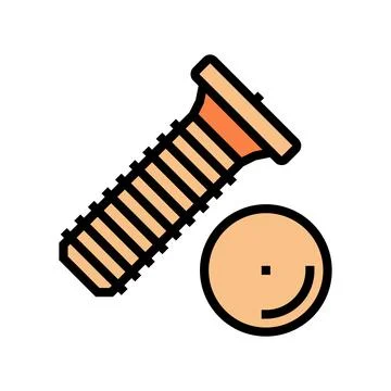 Weld screw color icon vector illustration Stock Illustration