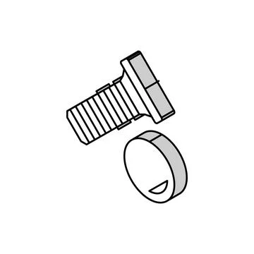 Weld screw isometric icon vector illustration Stock Illustration