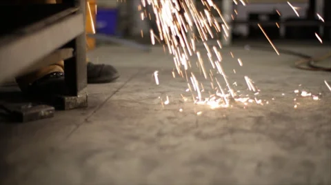 Weld Sparks Stock Footage 37227847
