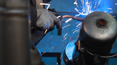 Welded steel construction Stock Footage 22449305