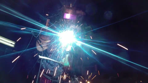 Welder in Action Stock Footage 51140105