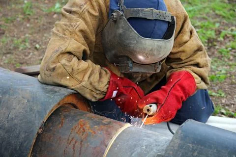 Welder in Action Stock Photos