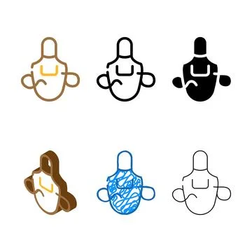 Welder apron color icon vector concepts Stock Illustration