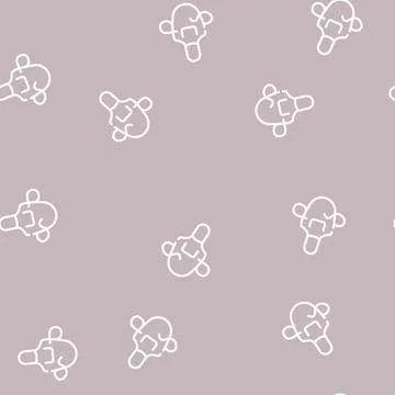 Welder apron line vector seamless pattern 스톡 일러스트