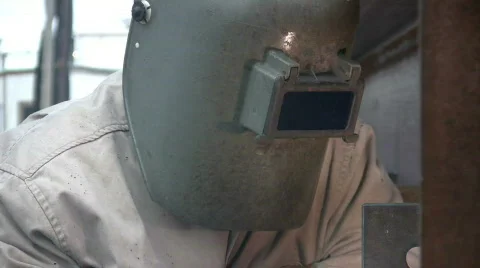 Welder up close Video stock 484881
