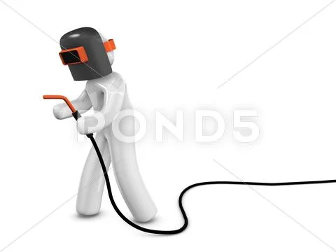A welder concept image Stock Illustration
