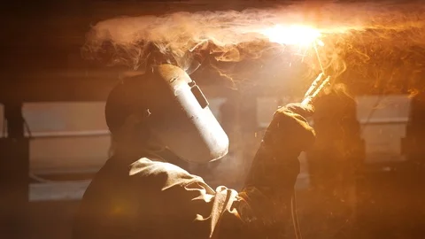 Welder Cook Close Up Stock Footage 87297976