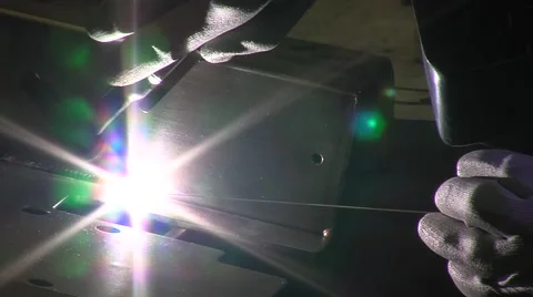 Welder in a factory Video stock 44239631