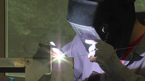 Welder in a factory Video stock 44245516