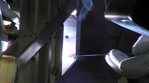 Welder in a factory Video stock 44245967