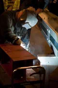 Welder  at factory Stock Photos
