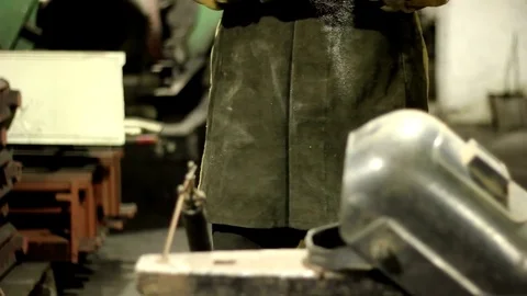 The welder finished the job Stock Footage 71184628