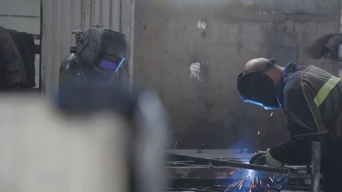 Welder Stock Footage 91352635
