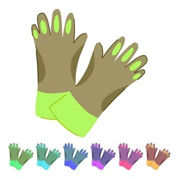 Welder gloves welding vector cartoon graphic Ilustración de archivo
