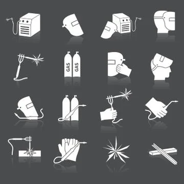 Welder icons set イラスト素材