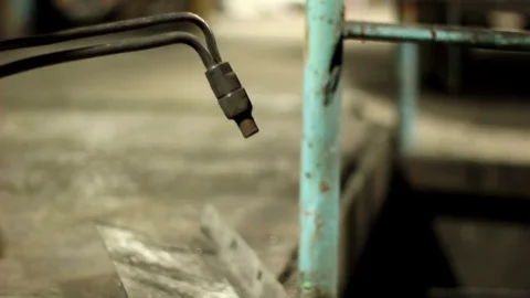 The welder ignites the burner Stock Footage 71185106