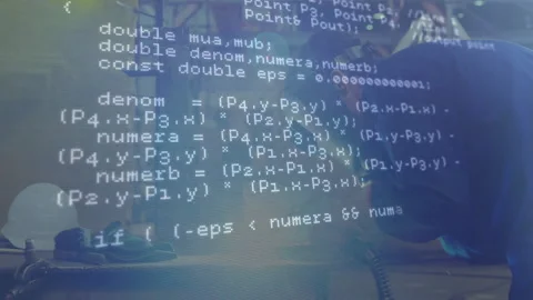 Welder igniting torch arc and causing C++ HTTP request code overlay during metal Stock Footage 310671013