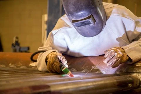 Welder industrial worker Stock Photos