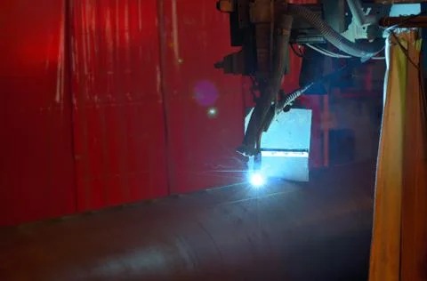 Welder machine performs welding Free Stock Photos