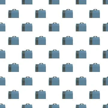 Welder machine repeating seamless pattern with tools Stock Illustration