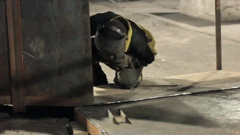 Welder manufactures design Stock Footage 71184474