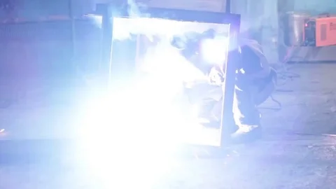 Welder manufactures design Stock Footage 71184705