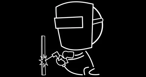 Welder in mask and gloves 動画素材 297439675