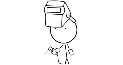 Welder in a mask Stock Footage 297429176