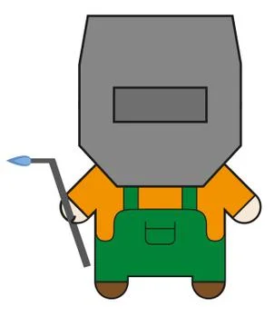 Welder in mask Stock Illustration