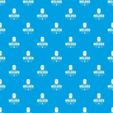 Welder mask pattern vector seamless blue Stock Illustration