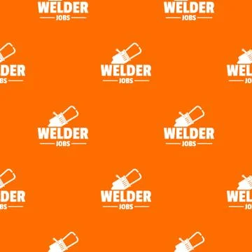 Welder pattern vector orange Stock Illustration