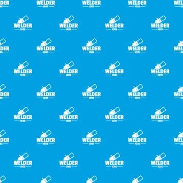 Welder pattern vector seamless blue Stock Illustration